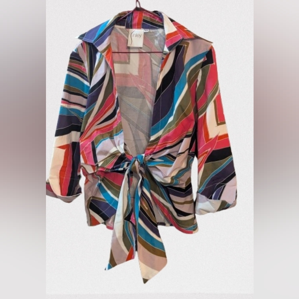Finley Vibrant Multicolor Striped Blouse
